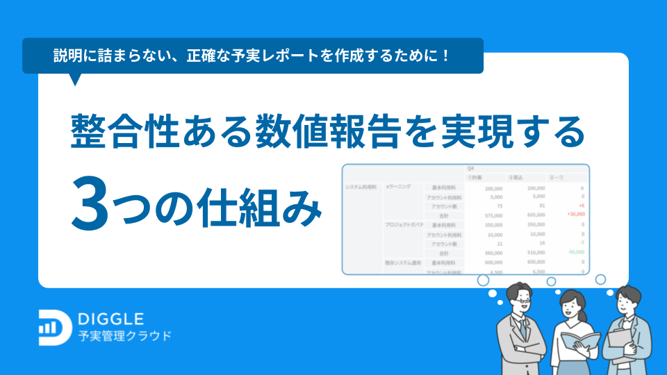整合性ある数値報告を実現する3つの仕組み